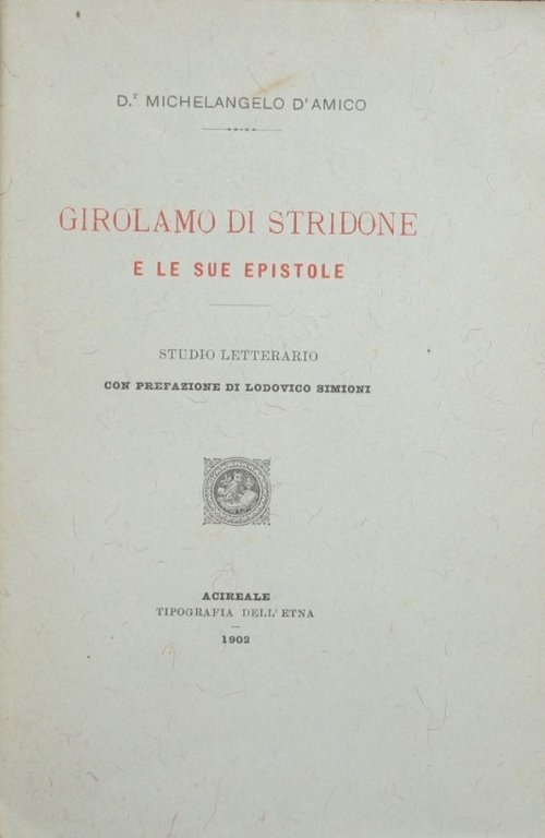 Girolamo di Stridone e le sue epistole