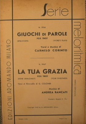 Giuochi di Parole ( spielworte ) ( word's plays ) …