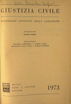 Giustizia civile. Massimario annotato dalla cassazione.Anno 1967