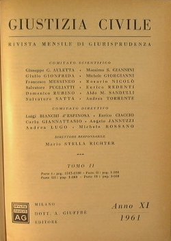 Giustizia civile. Rivista mensile di giurisprudenza
