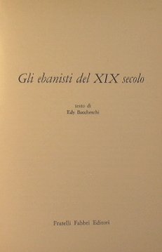 Gli ebanisti del XIX secolo