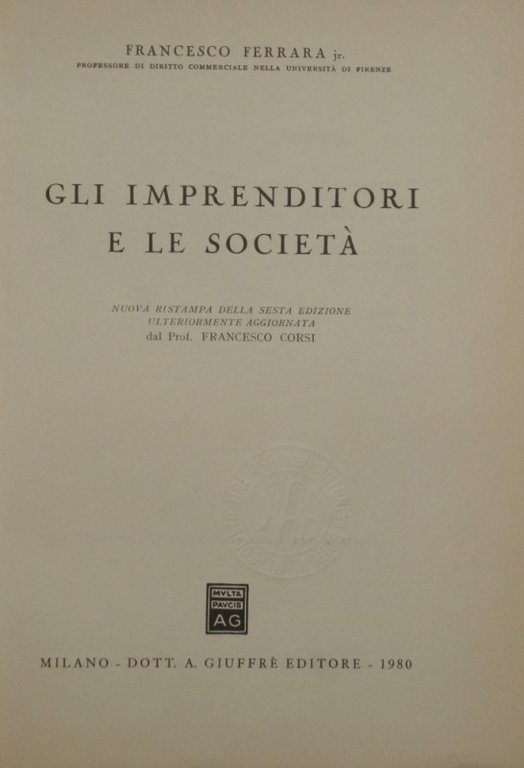 Gli imprenditori e le società