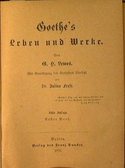 Goethe's leben un werke