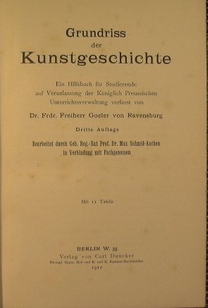 Grundriss der Kuntgeschichte