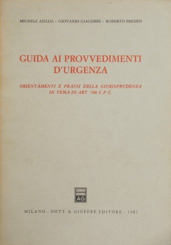 Guida ai provvedimenti d'urgenza