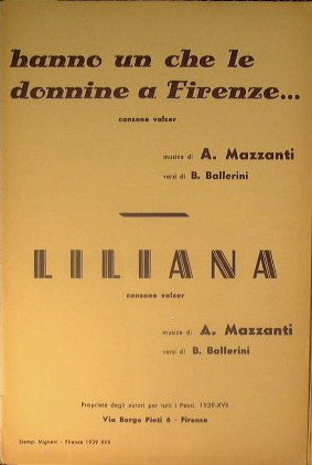 Hanno un che le donnine a Firenze ( canzone valzer …