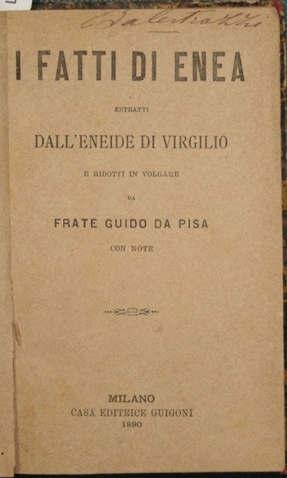 I fatti di Enea estratti dall'Eneide di Virgilio