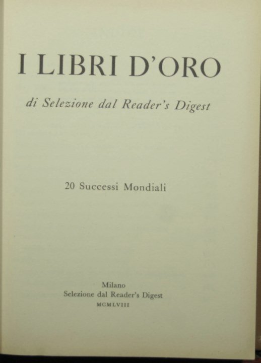 I libri d'oro di Selezione dal Reader's Digest