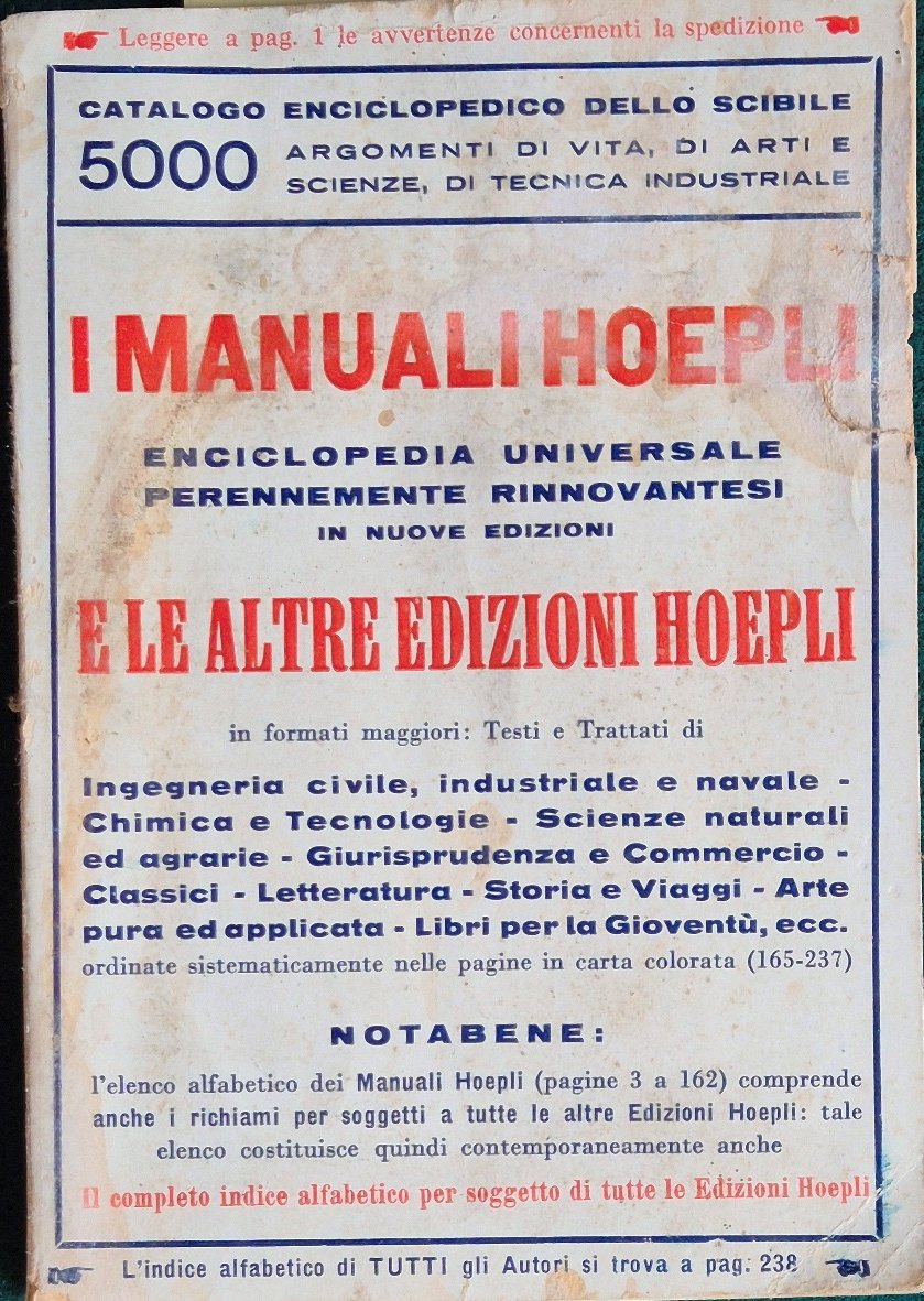 I manuali Hoepli e le altre edizioni Hoepli