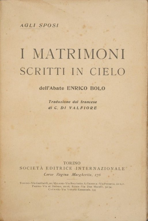 I matrimoni scritti in cielo