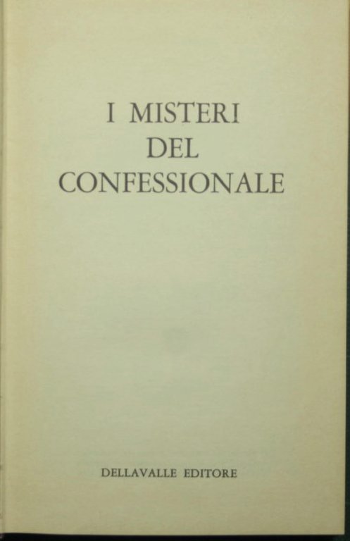 I misteri del confessionale