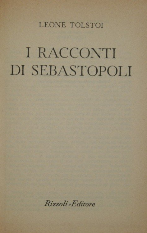 I racconti di Sebastopoli