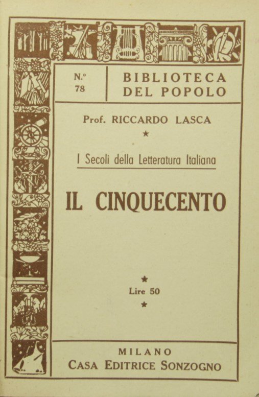 I Secoli della letteratura italiana. Il Cinquecento