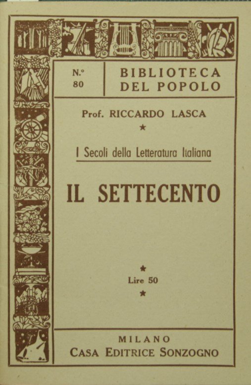 I Secoli della letteratura italiana. Il Settecento