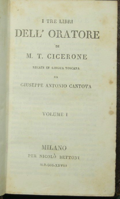 I tre libri dell'oratore