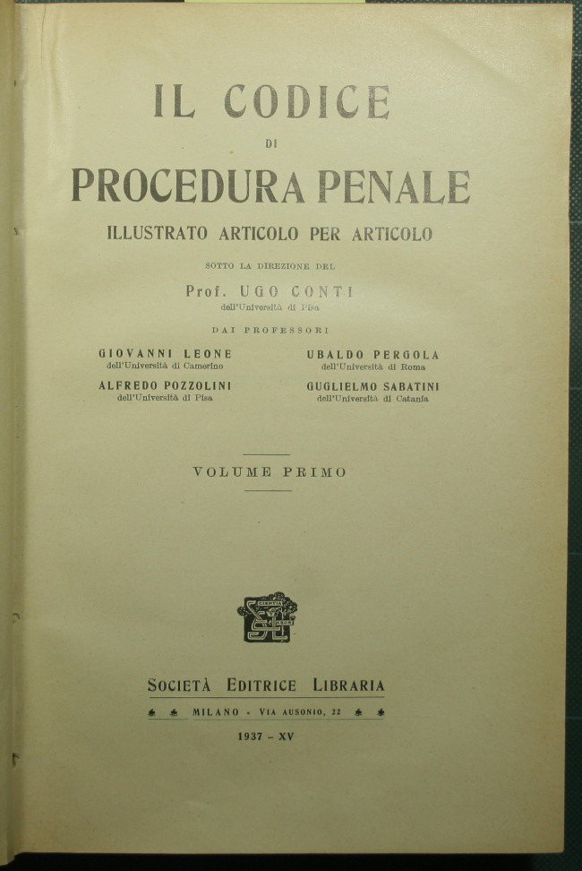 Il codice di procedura penale