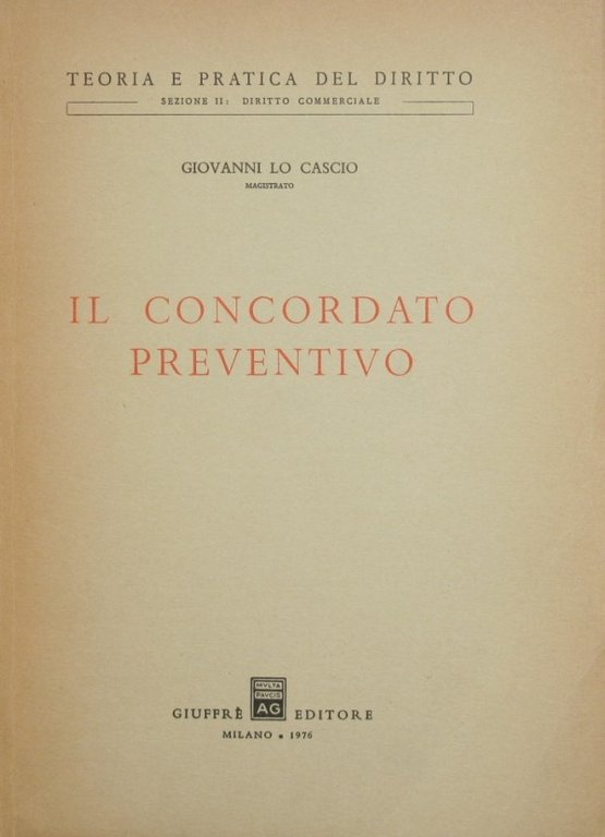 Il concordato preventivo