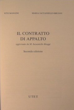 Il Contratto di appalto.