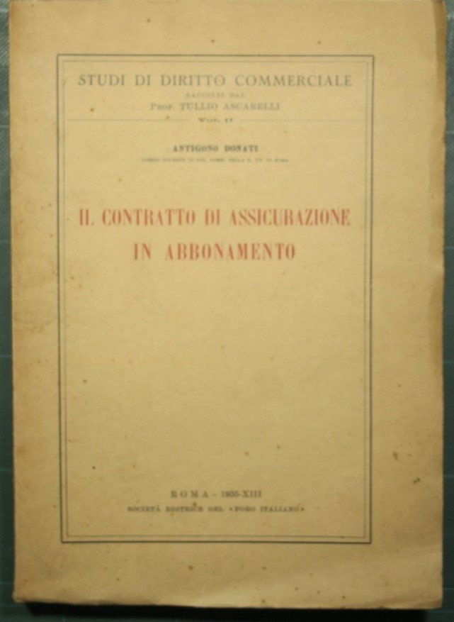 Il contratto di assicurazione in abbonamento