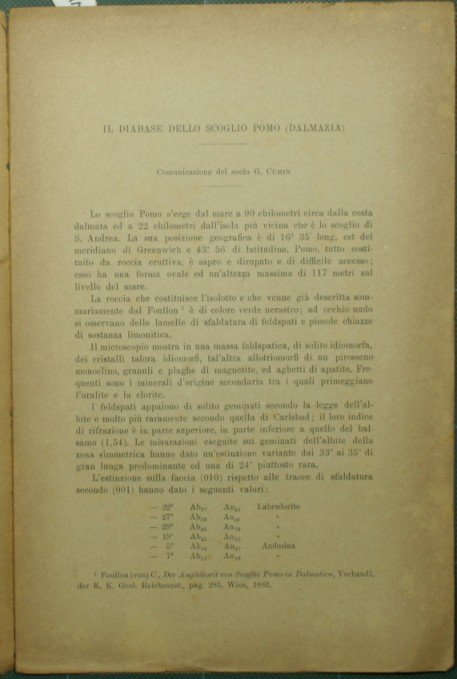 Il diabase dello scoglio Pomo (Dalmazia) | Immagine principale