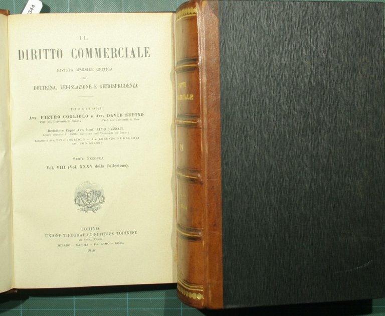 Il diritto commerciale. Vol. VIII - 1916