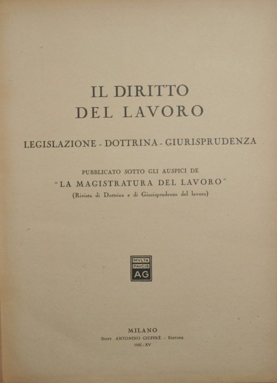 Il diritto del lavoro