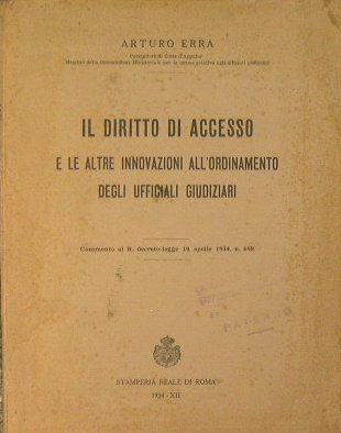 Il diritto di accesso e le altre innovazioni all'ordinamento degli …