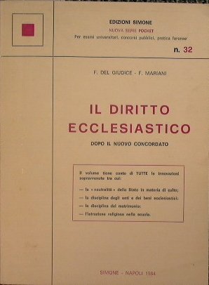 Il diritto ecclesiastico dopo il nuovo concordato