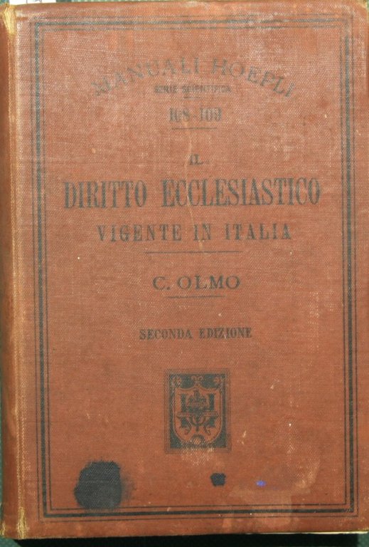 Il diritto ecclesiastico vigente in Italia