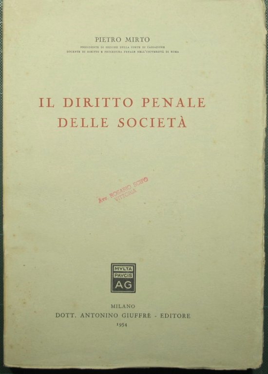 Il diritto penale delle società