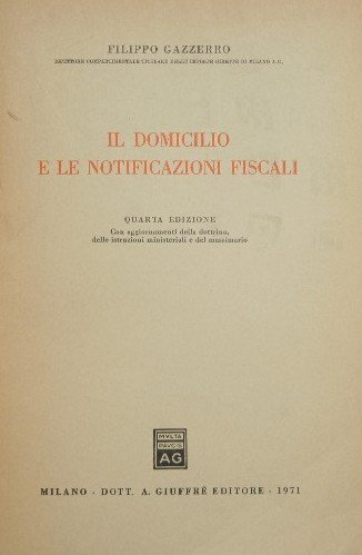 Il domicilio e le notificazioni fiscali