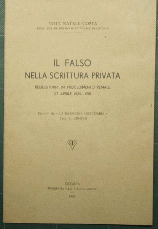 Il falso nella scrittura privata