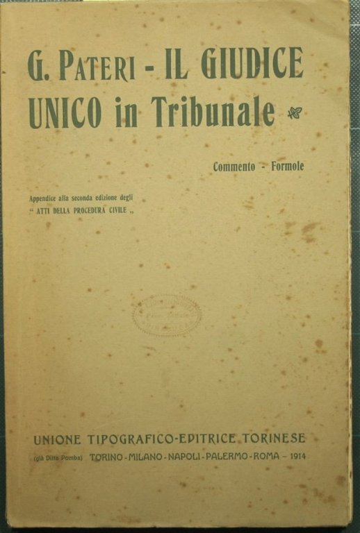 Il giudice unico in tribunale