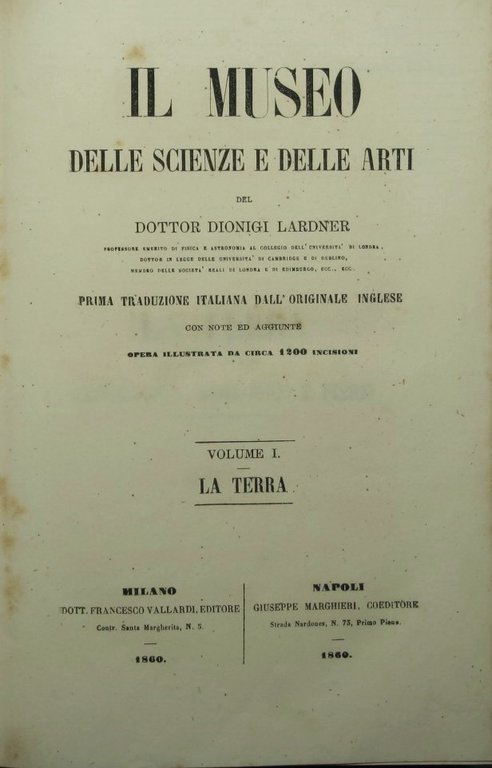 Il museo delle scienze e delle arti del dottor Dionigi …