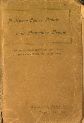 Il nuovo codice penale + Il Nuovo codice di procedura …