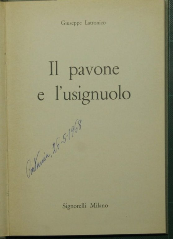 Il pavone e l'usignolo