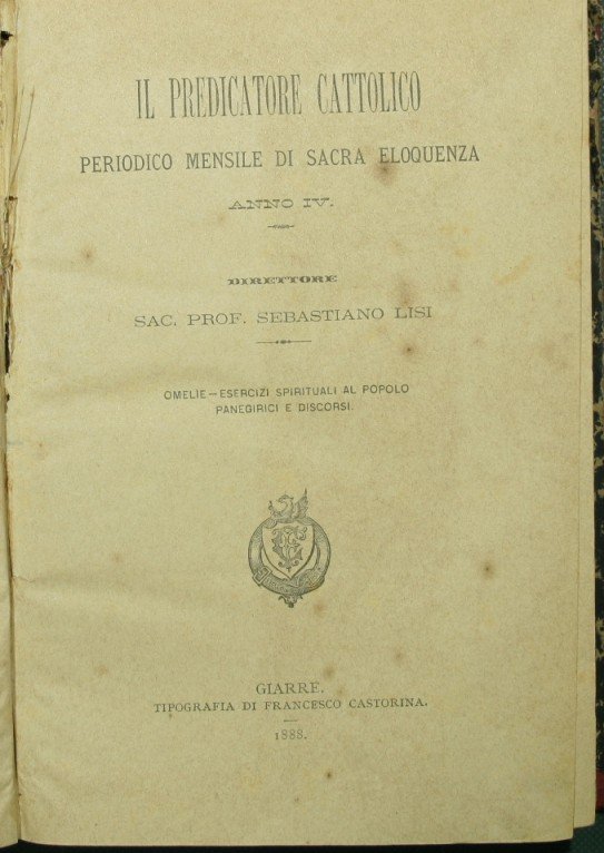 Il predicatore cattolico. Anno IV