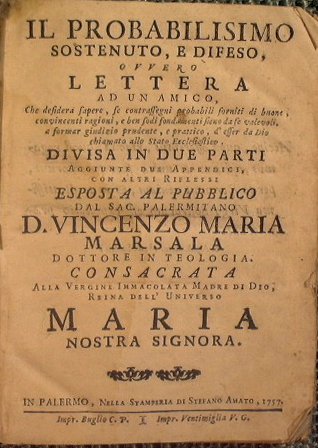 Il probabilisimo sostenuto e difeso, ovvero lettera divisa in due …