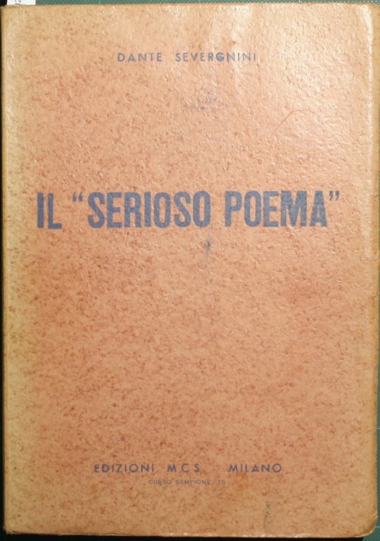 Il serioso poema