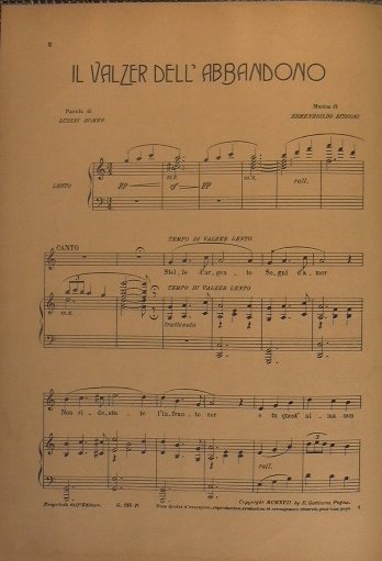 Il valzer dell'abbandono ( lento )