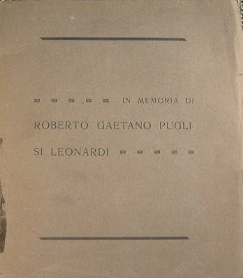 In memoria di Roberto Gaetano Puglisi Leonardi