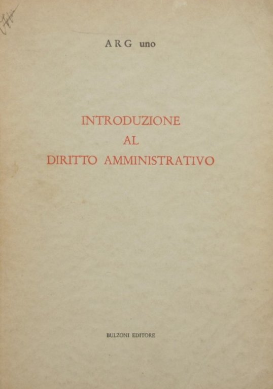 Introduzione al diritto amministrativo