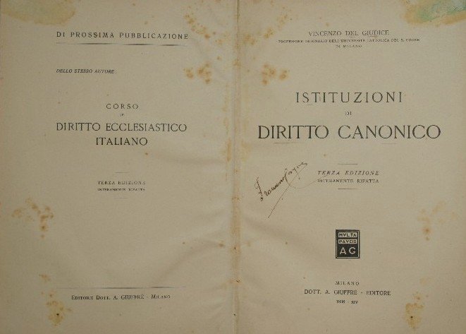 Istituzioni di Diritto Canonico