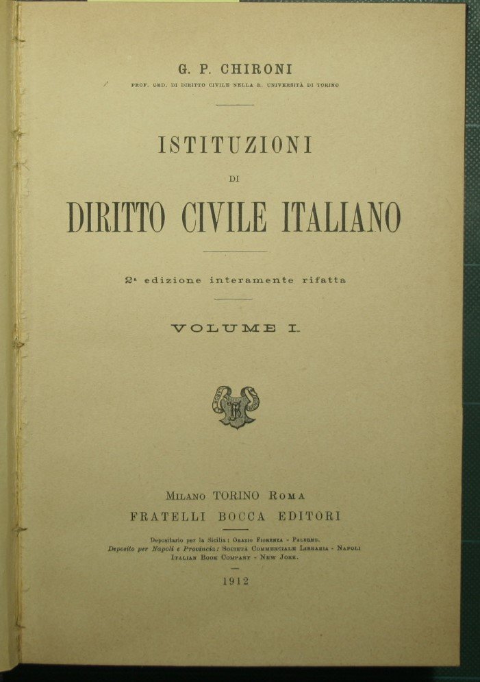 Istituzioni di Diritto Civile italiano