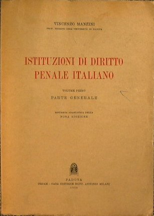 Istituzioni di Diritto Penale Italiano