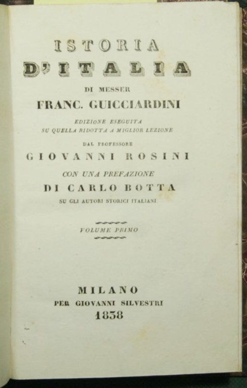 Istoria d'Italia - Vol. I