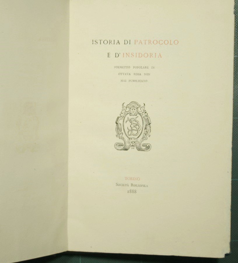 Istoria di Patrocolo e d'Insidoria