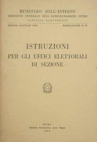 Istruzioni per gli uffici elettorali di sezione