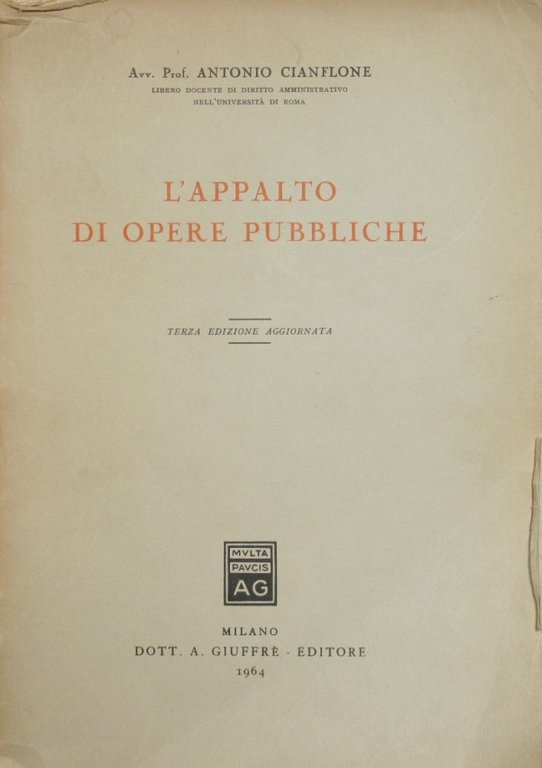 L'appalto di opere pubbliche