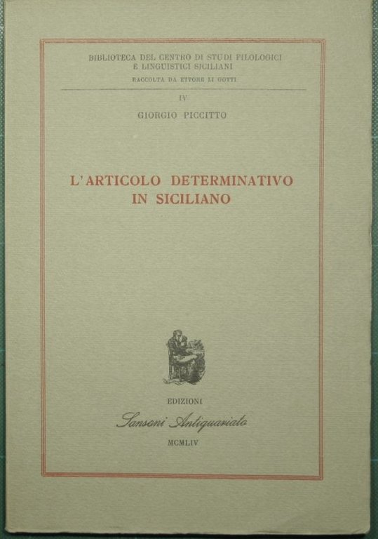 L'articolo determinativo in siciliano